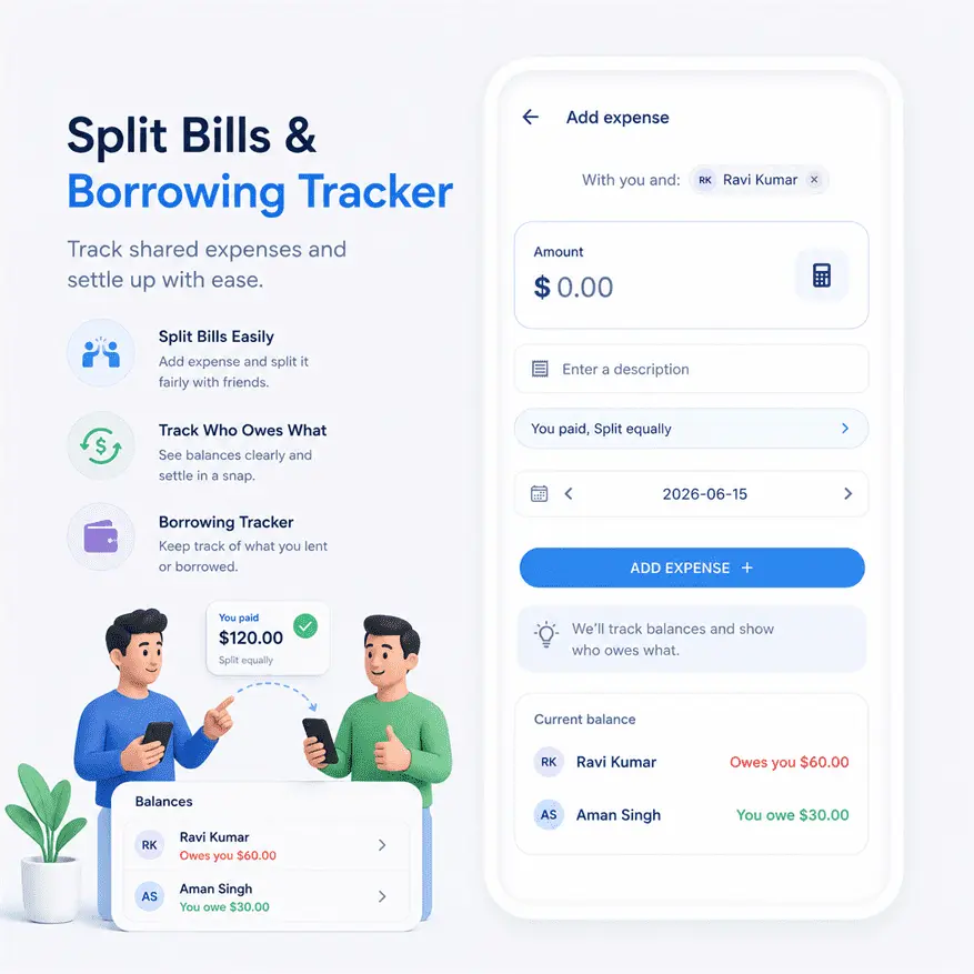 Bill Splitting App Interface